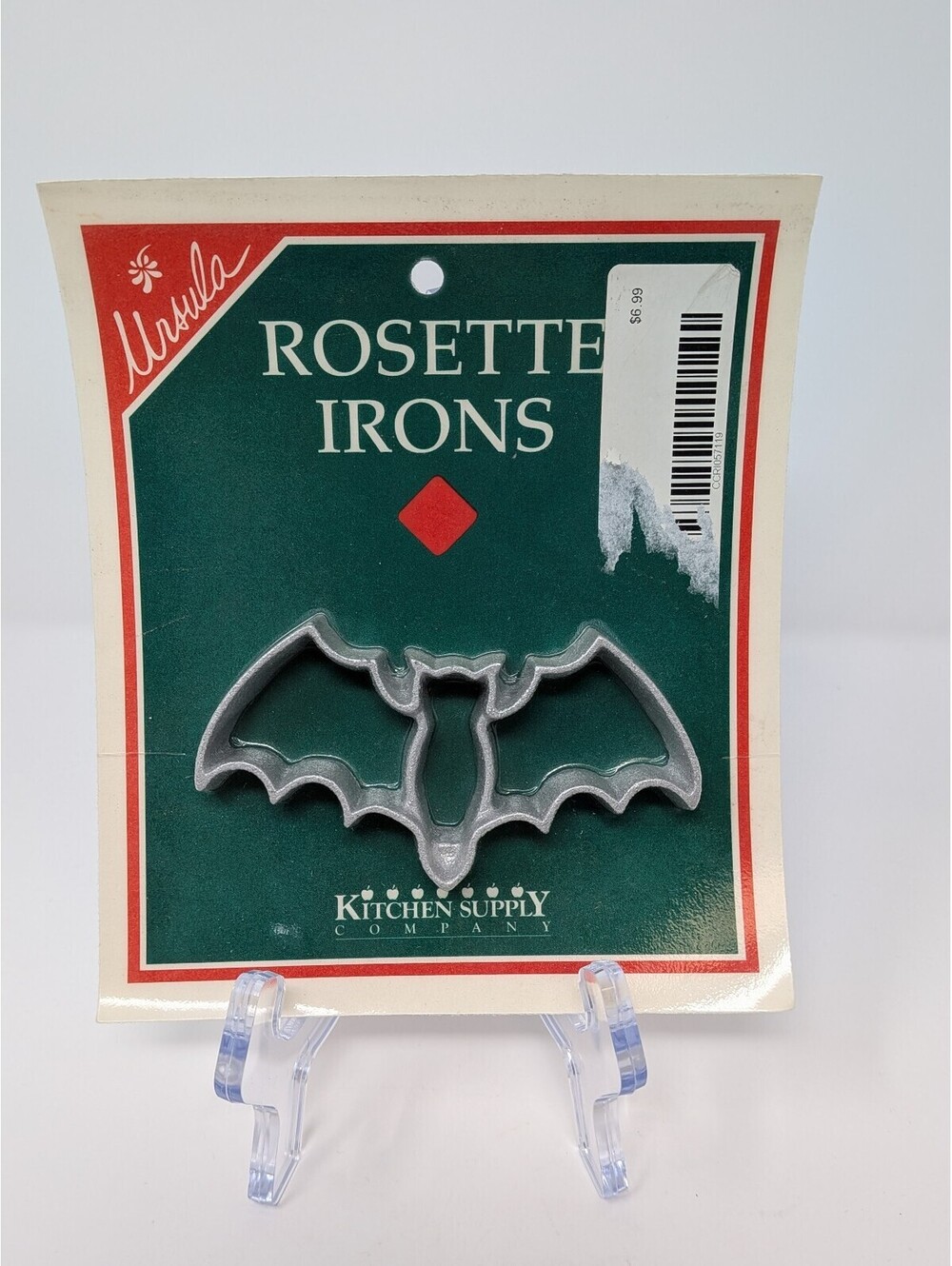 Kitchen Supply Co Ursula Vintage Bat Rosette Iron Halloween Mold NOS USA